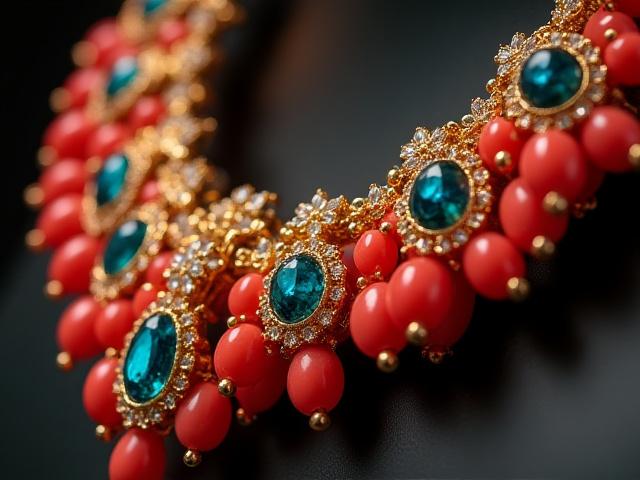 An exquisite necklace inspired by coral, part of The Marine Collection