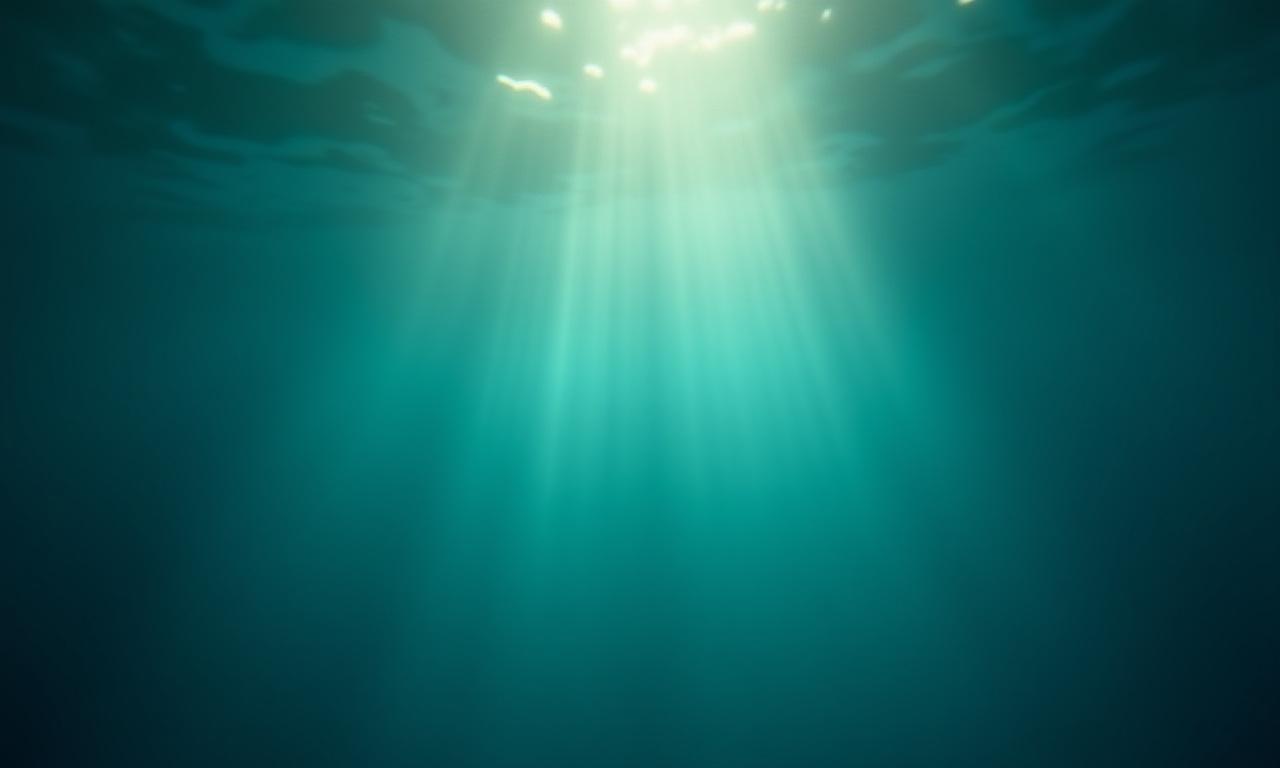 Gentle movement of underwater light with subtle caustics