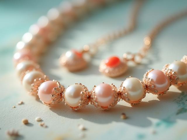 Marine-Inspired fine jewelry, featuring pearl and coral designs